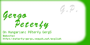gergo peterfy business card